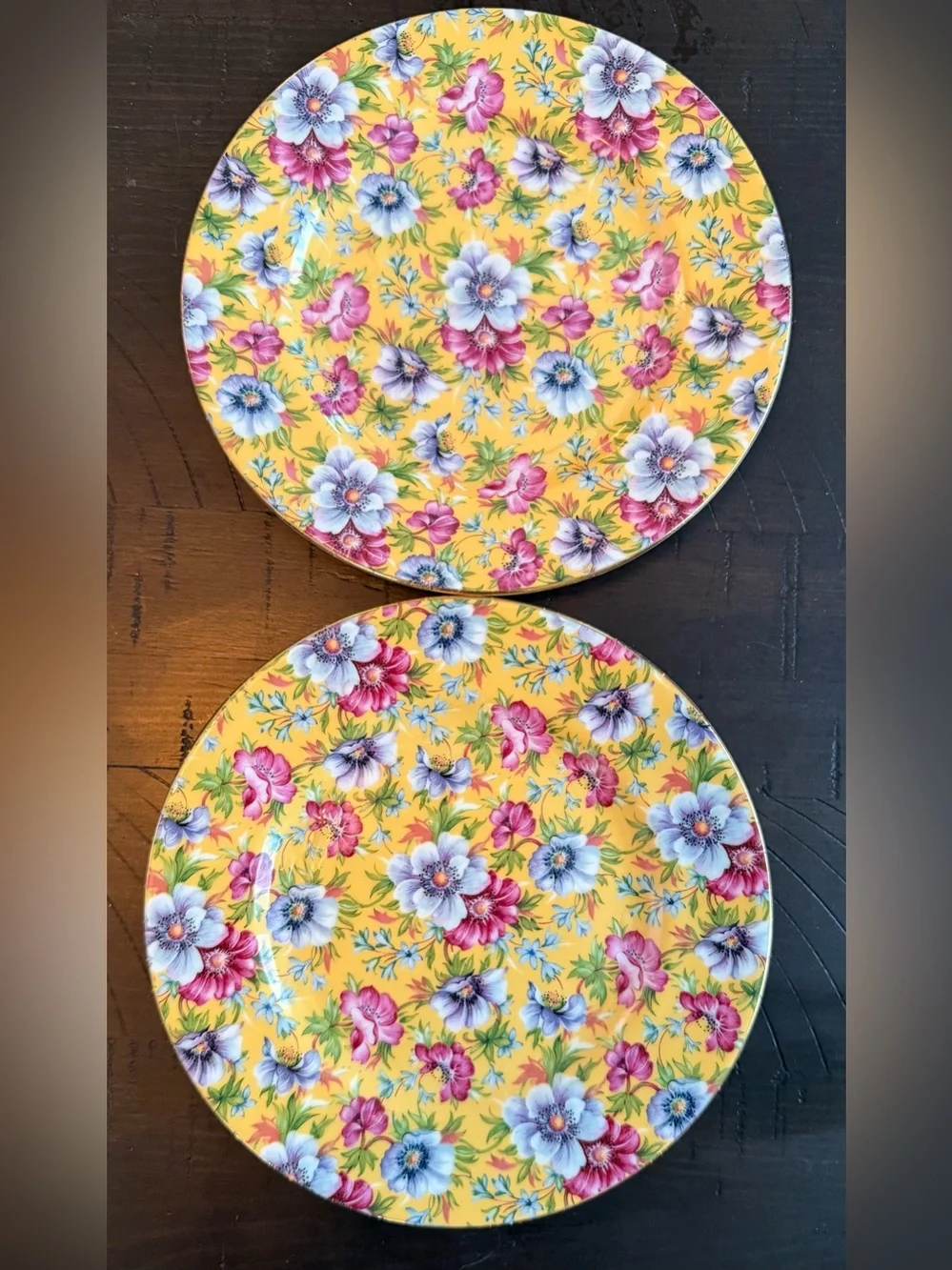 Sunshine Floral Dessert/Bread Plates - Set of 2
